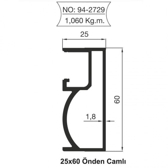 25x60 Önden Camlı 25x60 Önden Camlı
