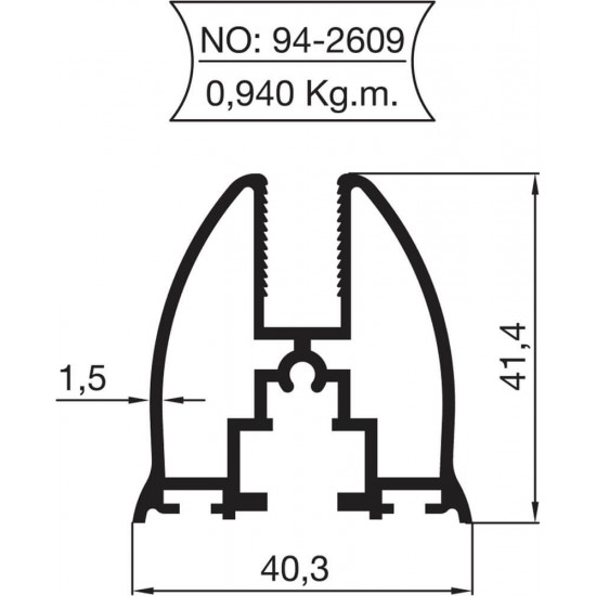 94-2609 Cam Balkon Profilleri 94-2609 Cam Balkon Profilleri