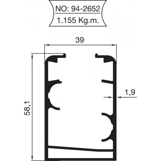 94-2652 Cam Balkon Profilleri 94-2652 Cam Balkon Profilleri