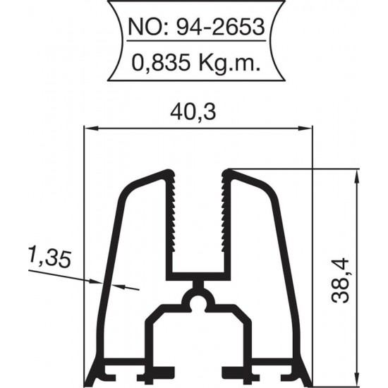 94-2653 Cam Balkon Profilleri 94-2653 Cam Balkon Profilleri