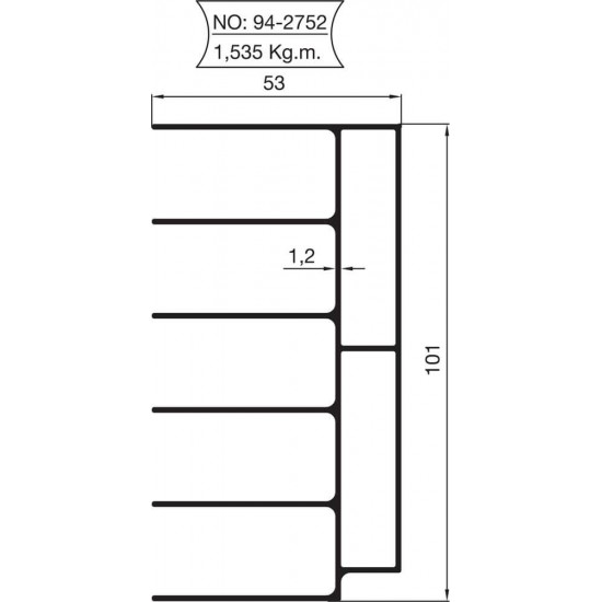 94-2752 Cam Balkon Profilleri 94-2752 Cam Balkon Profilleri