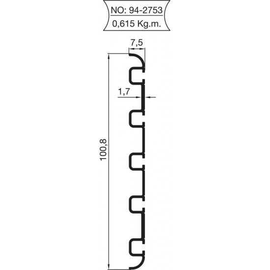 94-2753 Cam Balkon Profilleri 94-2753 Cam Balkon Profilleri