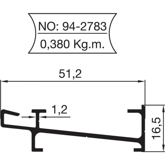 94-2783 Cam Balkon Profilleri 94-2783 Cam Balkon Profilleri
