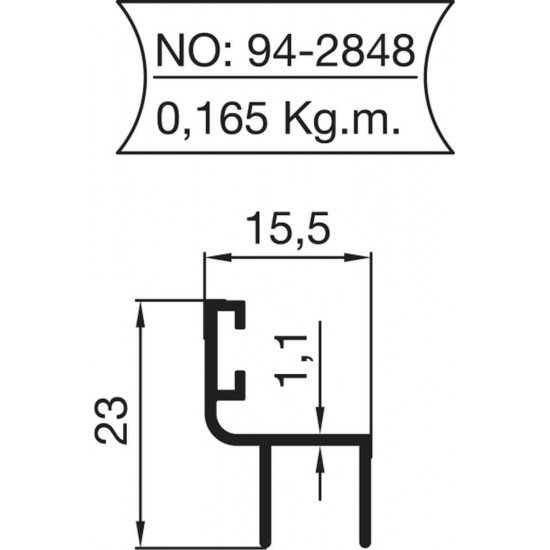 94-2848 Cam Balkon Profilleri 94-2848 Cam Balkon Profilleri