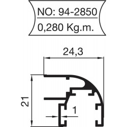 94-2850 Cam Balkon Profilleri 94-2850 Cam Balkon Profilleri