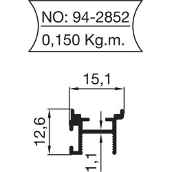 94-2852 Cam Balkon Profilleri 94-2852 Cam Balkon Profilleri