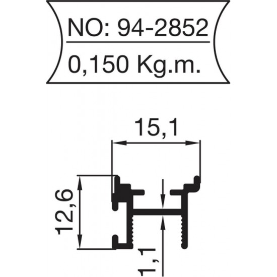 94-2852 Cam Balkon Profilleri 94-2852 Cam Balkon Profilleri