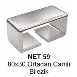 NET-59-80x30 Ortadan Camlı Bilezik NET-59-80x30 Ortadan Camlı Bilezik